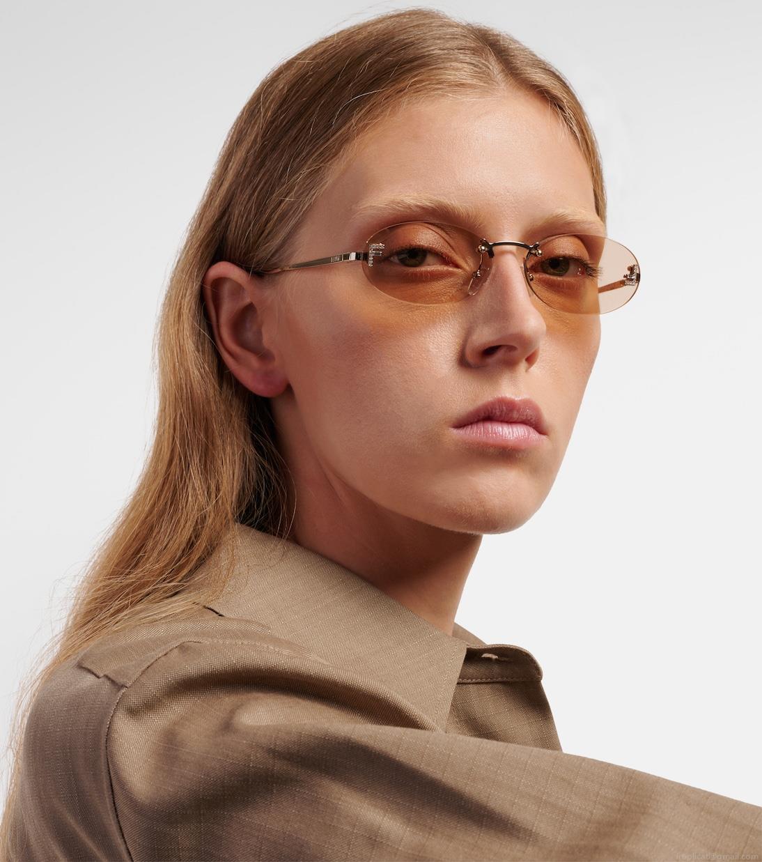 FendiFendi First Crystal oval sunglasses FendiFendi First Crystal oval sunglasses